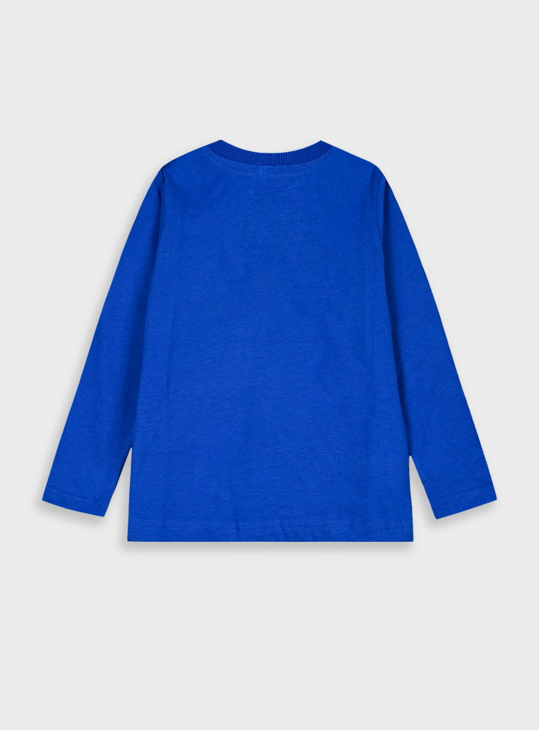 Boys΄ Mako Print Cotton T-Shirt | BLUE