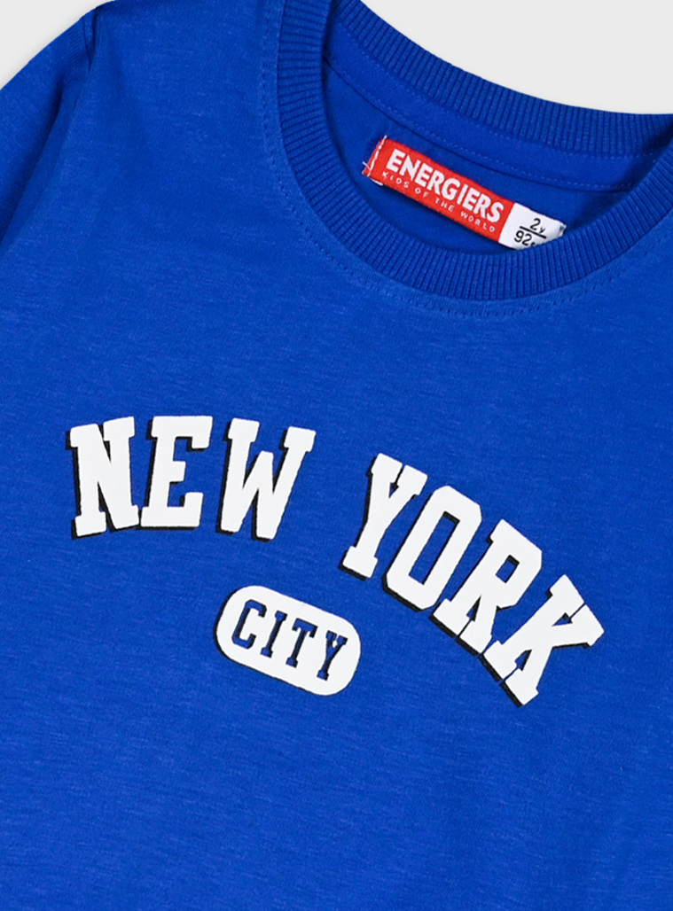 Boys΄ Mako Print Cotton T-Shirt | BLUE