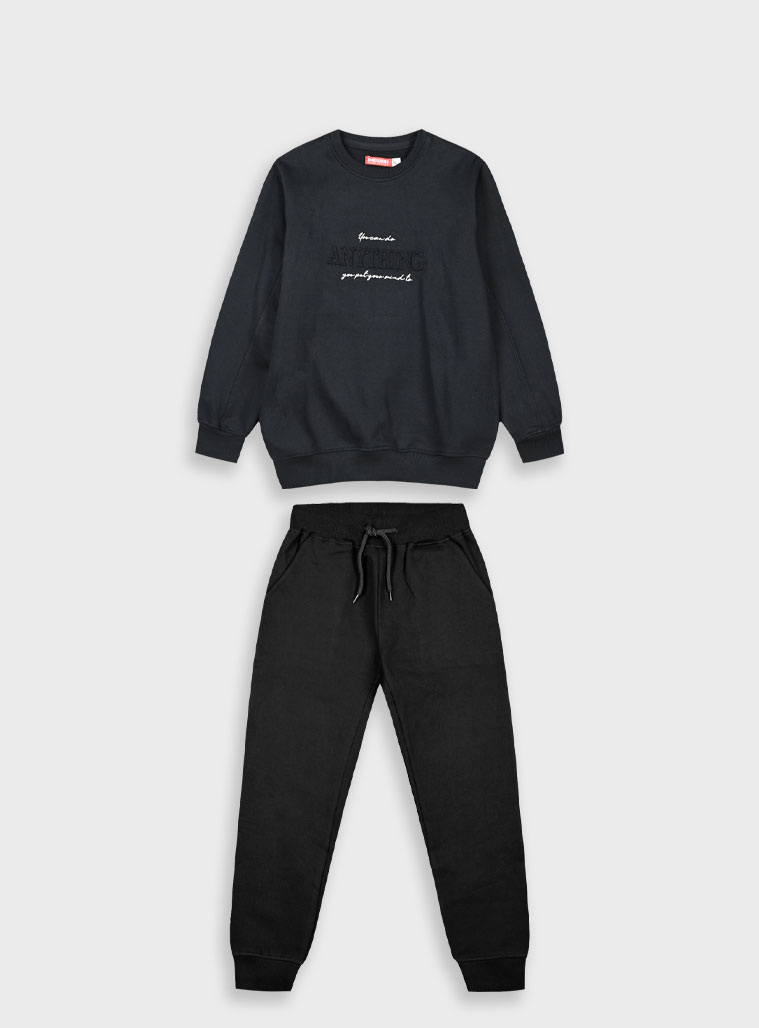 Unisex φόρμα 2 τεμαχίων | ΜΑΥΡΟ Unisex φόρμα 2 τεμαχίων | ΜΑΥΡΟ