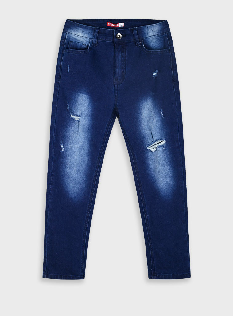 Ελαστικό τζην παντελόνι για αγόρι | ΜΠΛΕ ΤΖΗΝ