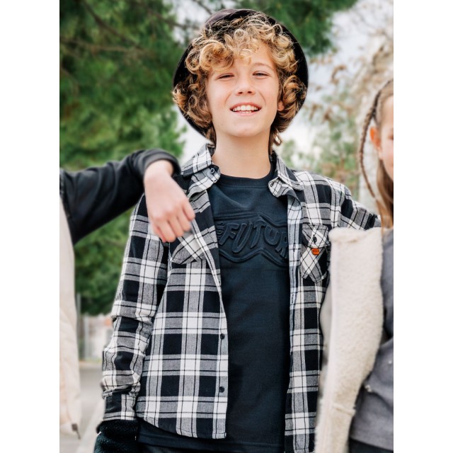 Checkered button up shirt for boys | CHECK