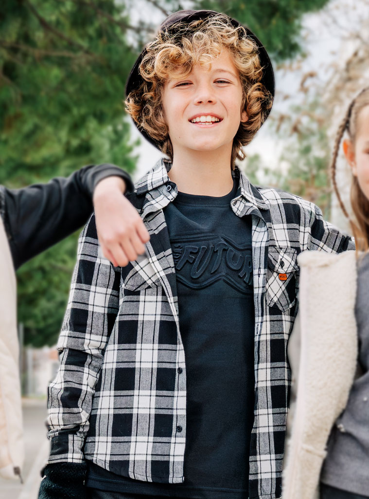 Checkered button up shirt for boys | CHECK Checkered button up shirt for boys | CHECK