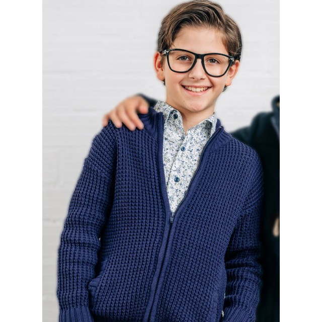 Knit cardigan for boys | NAVY Knit cardigan for boys | NAVY