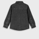 Denim button up shirt for boys | BLACK DENIM