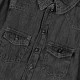Denim button up shirt for boys | BLACK DENIM