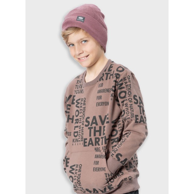 Φούτερ μπλούζα εμπριμέ για αγόρι | CLOUD GREY