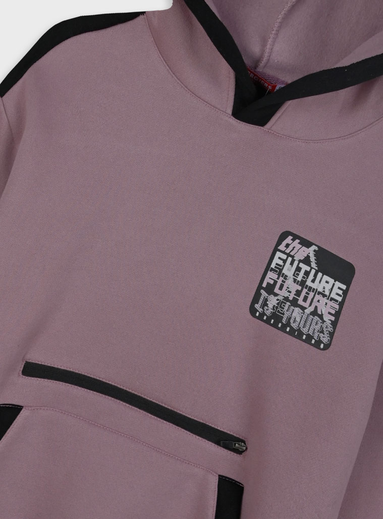 Fleece hoodie for boys | CLOUD GREY