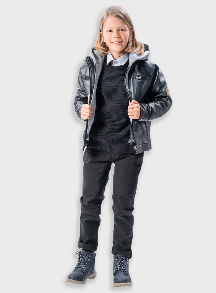 Πεντάτσεπο παντελόνι για αγόρι | ΜΑΥΡΟ Πεντάτσεπο παντελόνι για αγόρι | ΜΑΥΡΟ