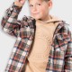 Checkered overshirt with snaps and pockets for boys | CHECK