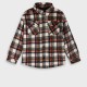 Checkered overshirt with snaps and pockets for boys | CHECK