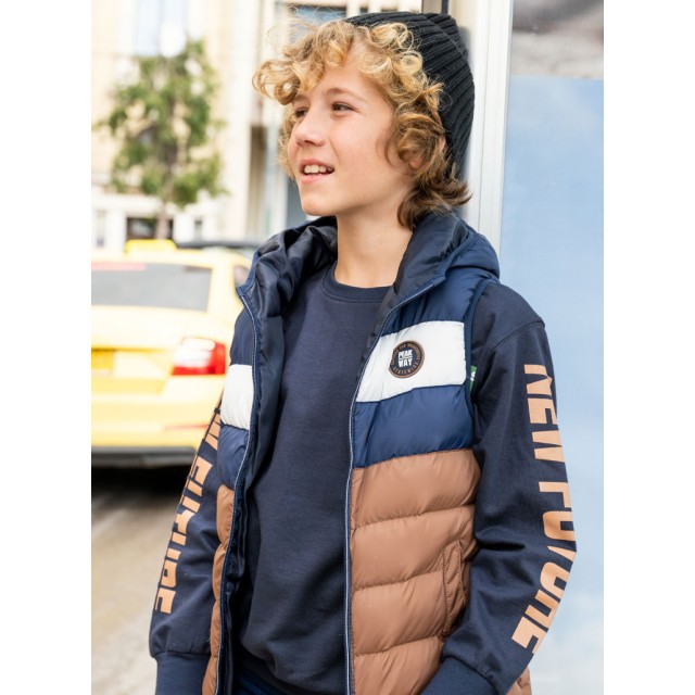 Fleece sweatshirt with prints for boys | NAVY