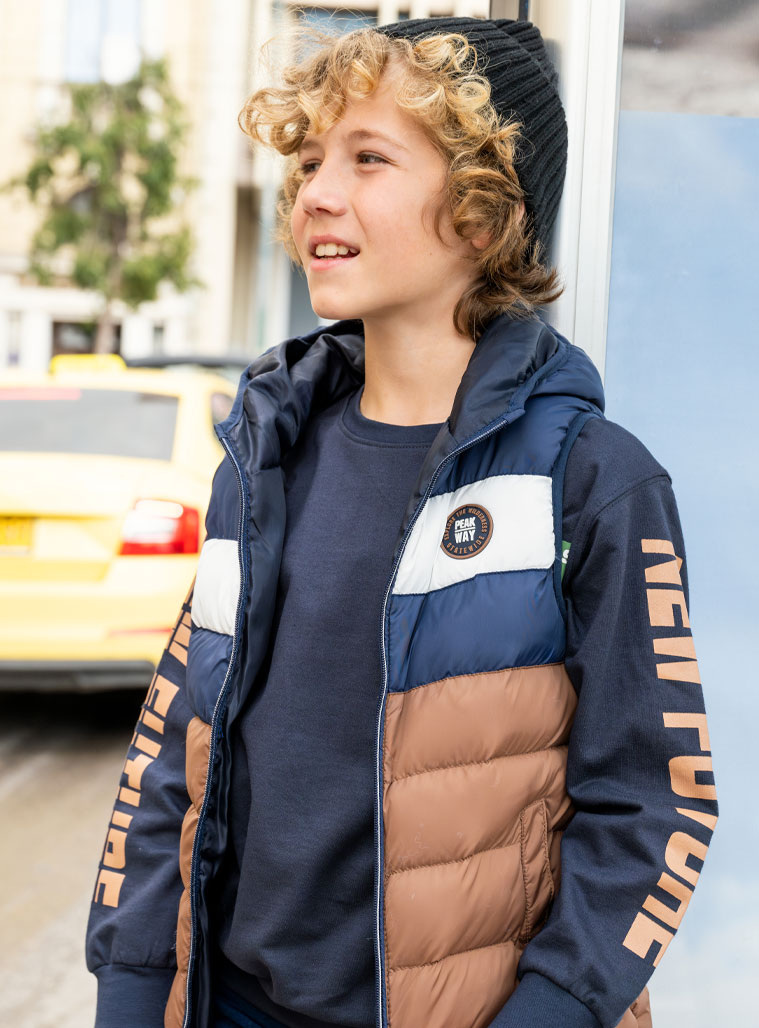 Fleece sweatshirt with prints for boys | NAVY Fleece sweatshirt with prints for boys | NAVY