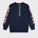 Fleece sweatshirt with prints for boys | NAVY