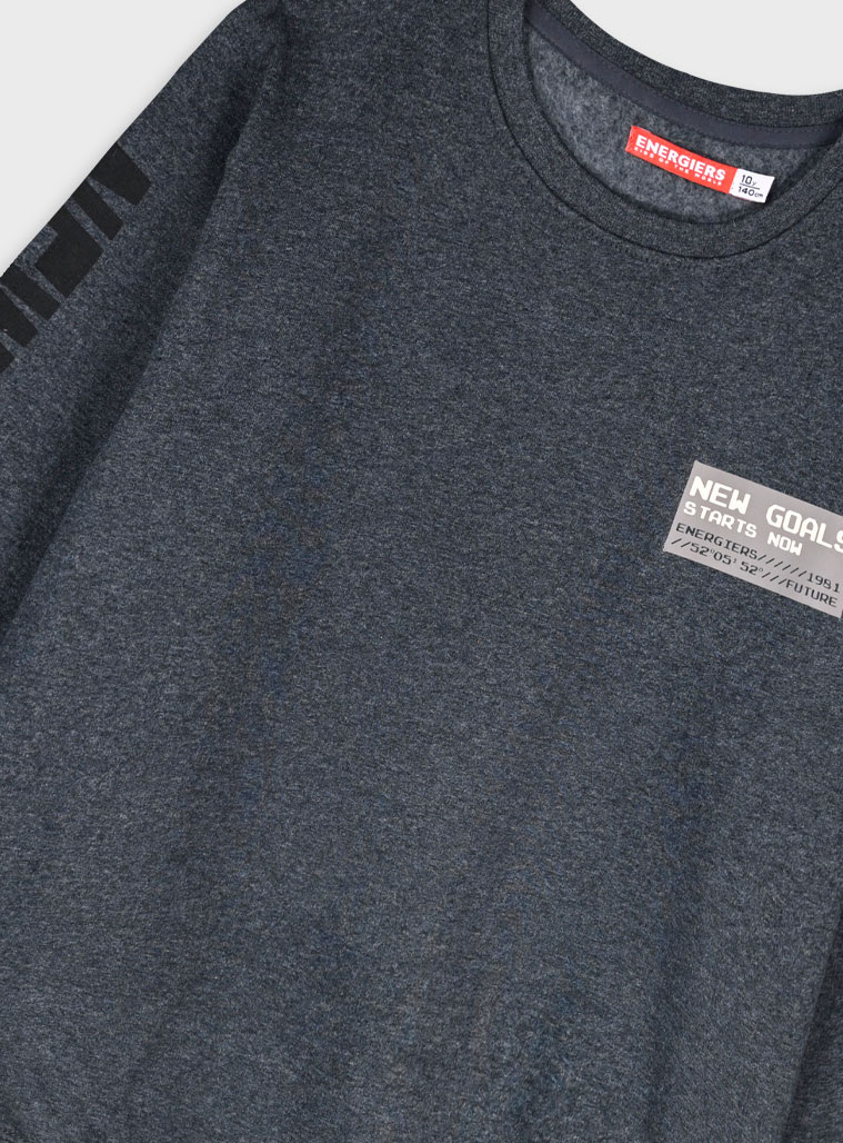 Μπλούζα φούτερ με τυπώματα για αγόρι | CLOUD GREY Μπλούζα φούτερ με τυπώματα για αγόρι | CLOUD GREY