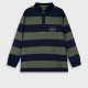 Stripped long sleeve polo for boys | KHAKI