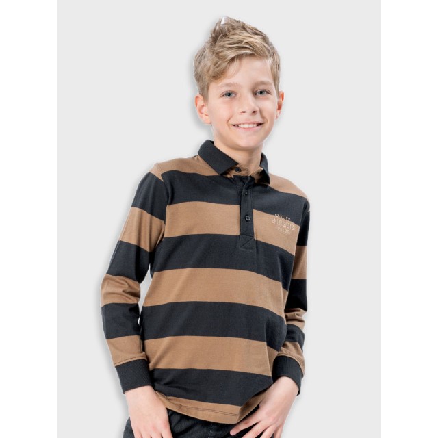 Ριγέ μακρυμάνικο πόλο για αγόρι | ΚΑΜΗΛΟ