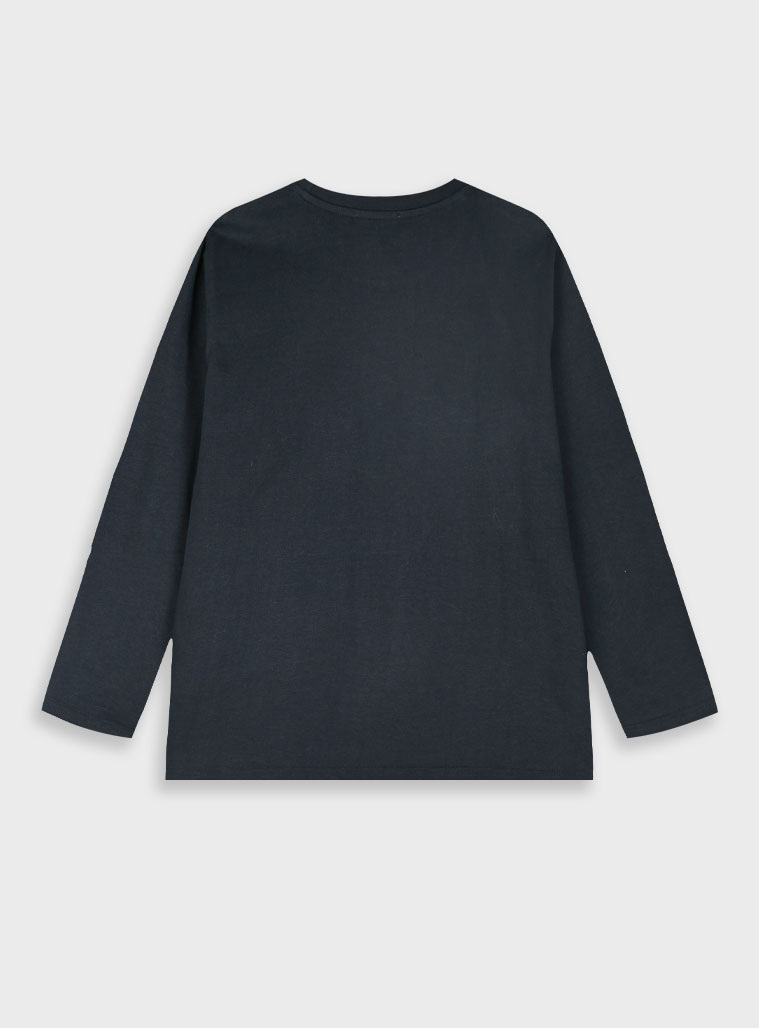 Long sleeve jersey shirt for boys | BLACK