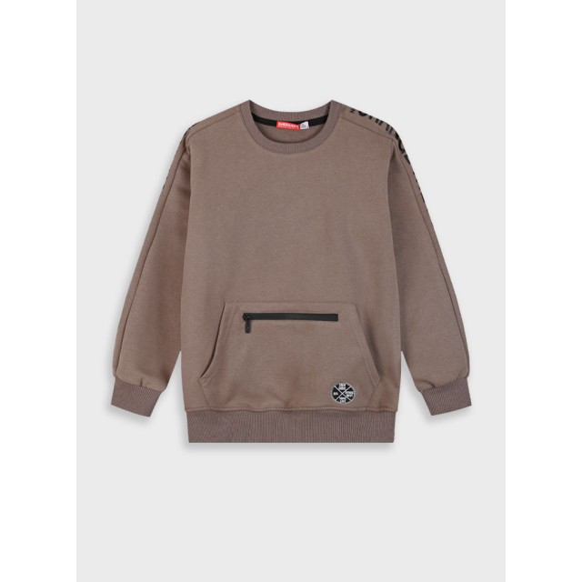 Fleece sweatshirt for boys | CLOUD GREY