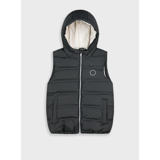 Sleeveless vest jacket | BLACK