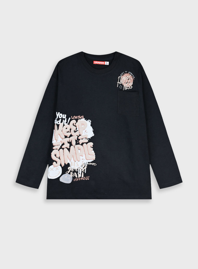 Μακρυμάνικη μπλούζα | ΜΑΥΡΟ