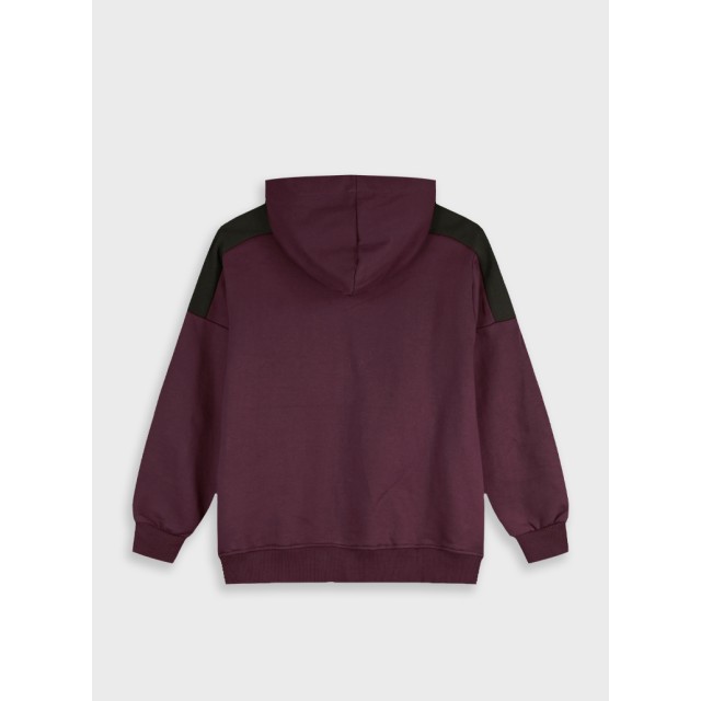 Hooded jacket | BURGUNDY