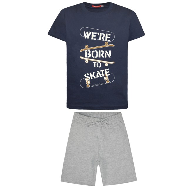 Jersey set Born to Skate | GREY MELANGE