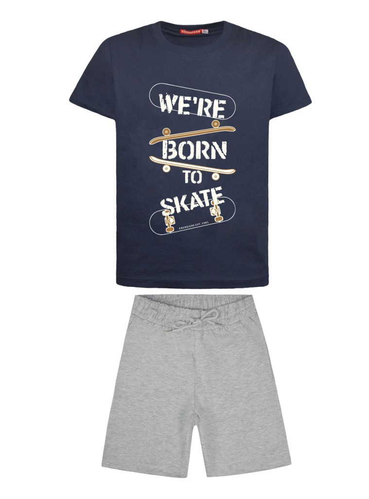 Jersey set Born to Skate | GREY MELANGE