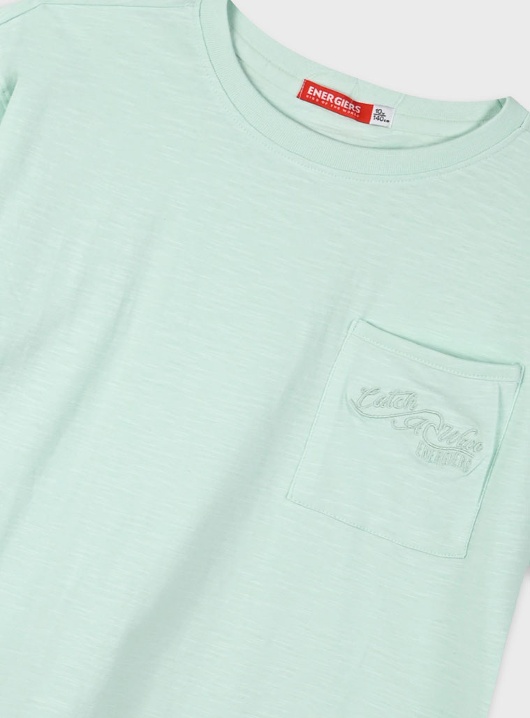 Jersey t-shirt with pocket for boys | ICE GREEN