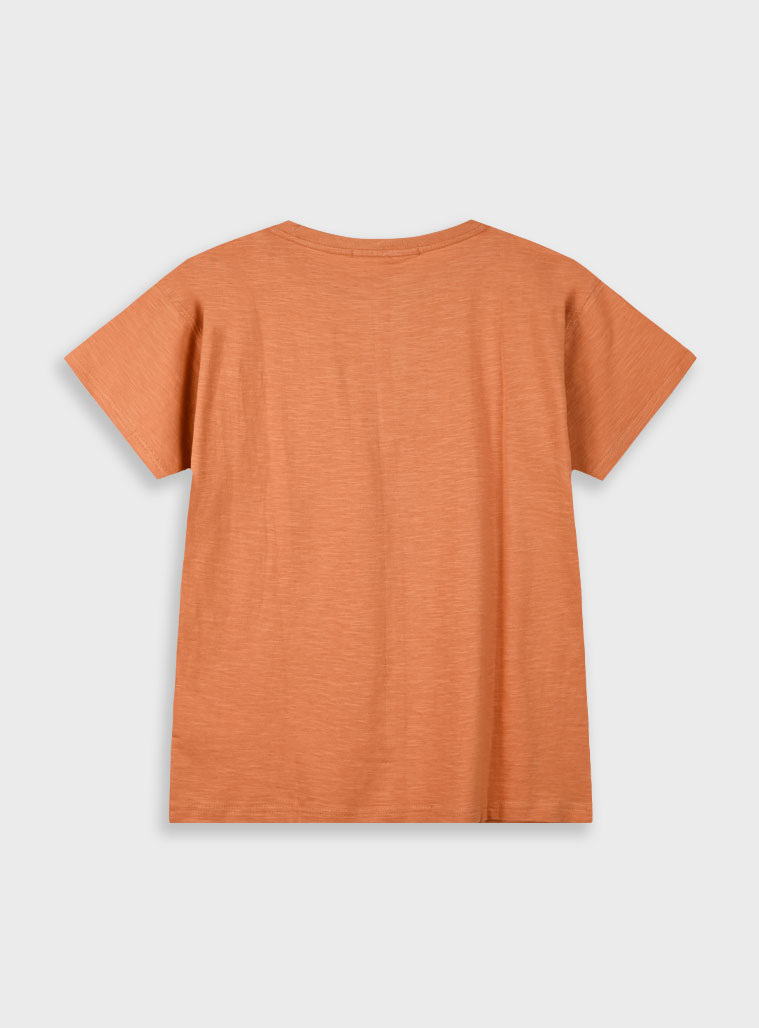 Jersey t-shirt with pocket for boys | RUST