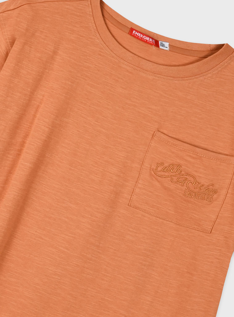 Jersey t-shirt with pocket for boys | RUST