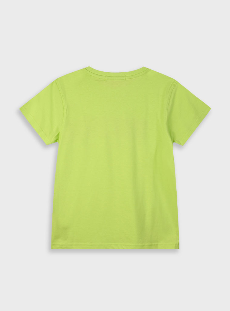 Jersey t-shirt with print for boys | LIME