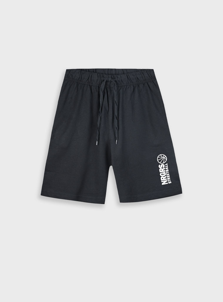 French terry bermuda for boys | BLACK