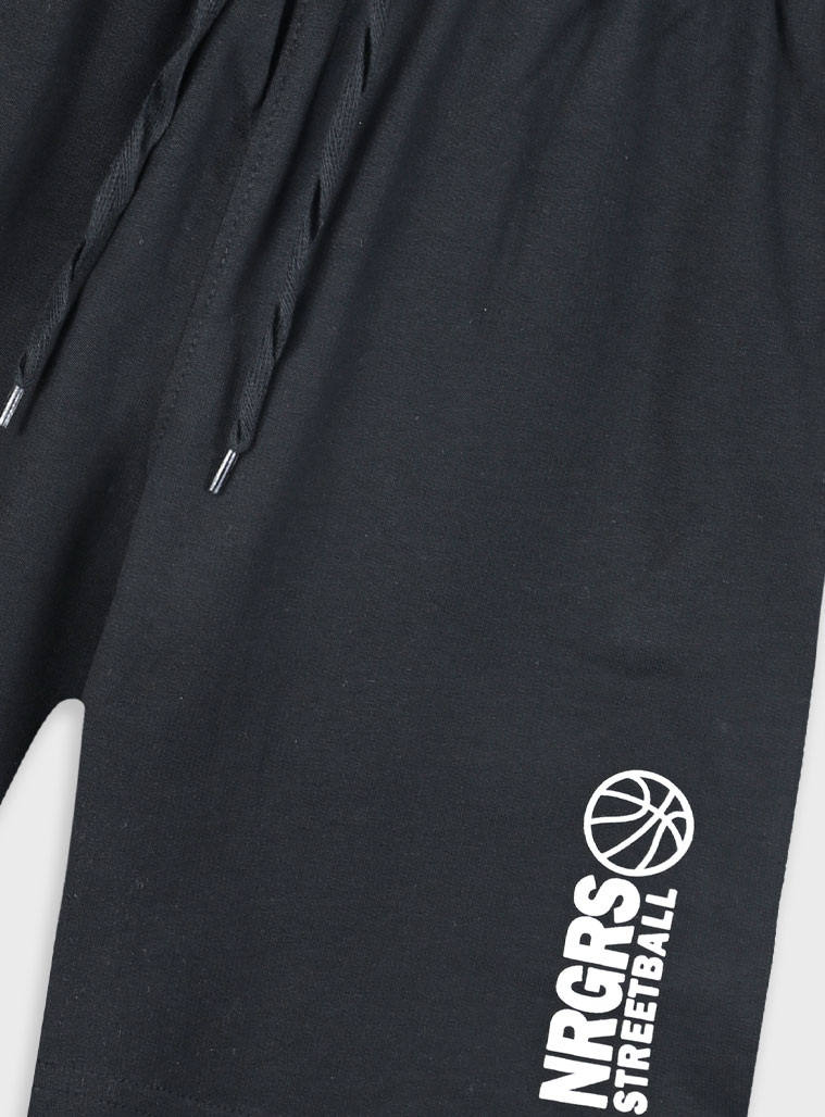 French terry bermuda for boys | BLACK