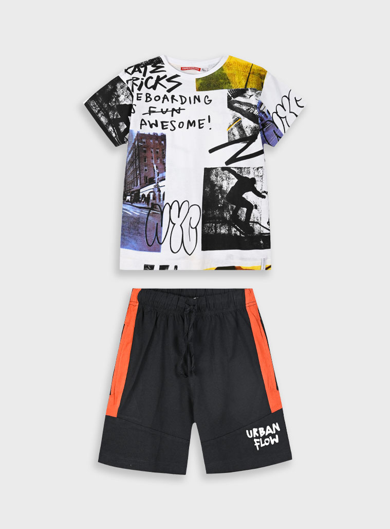 Jersey 2 piece set for boys | BLACK