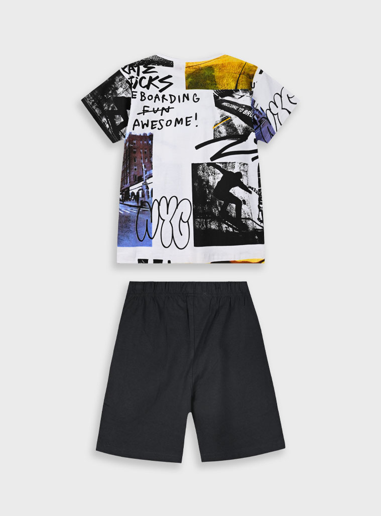 Jersey 2 piece set for boys | BLACK