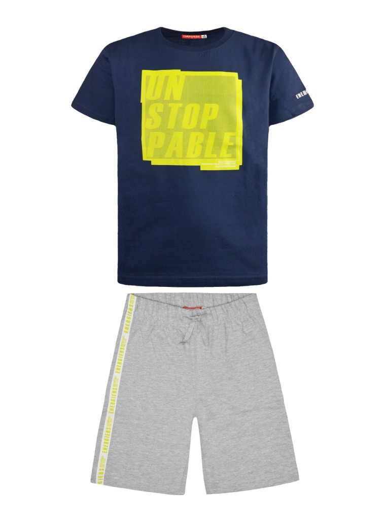 Jersey set print Unstoppable | GREY MELANGE