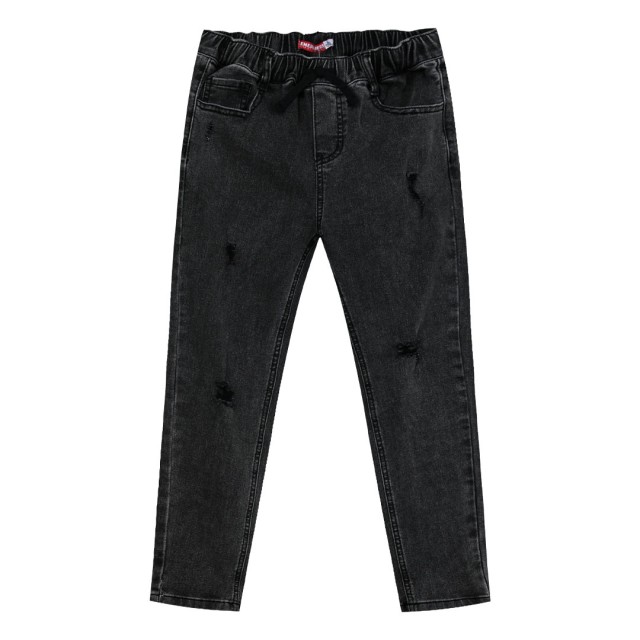 Boy΄s jean pants with rips | GREY DENIM