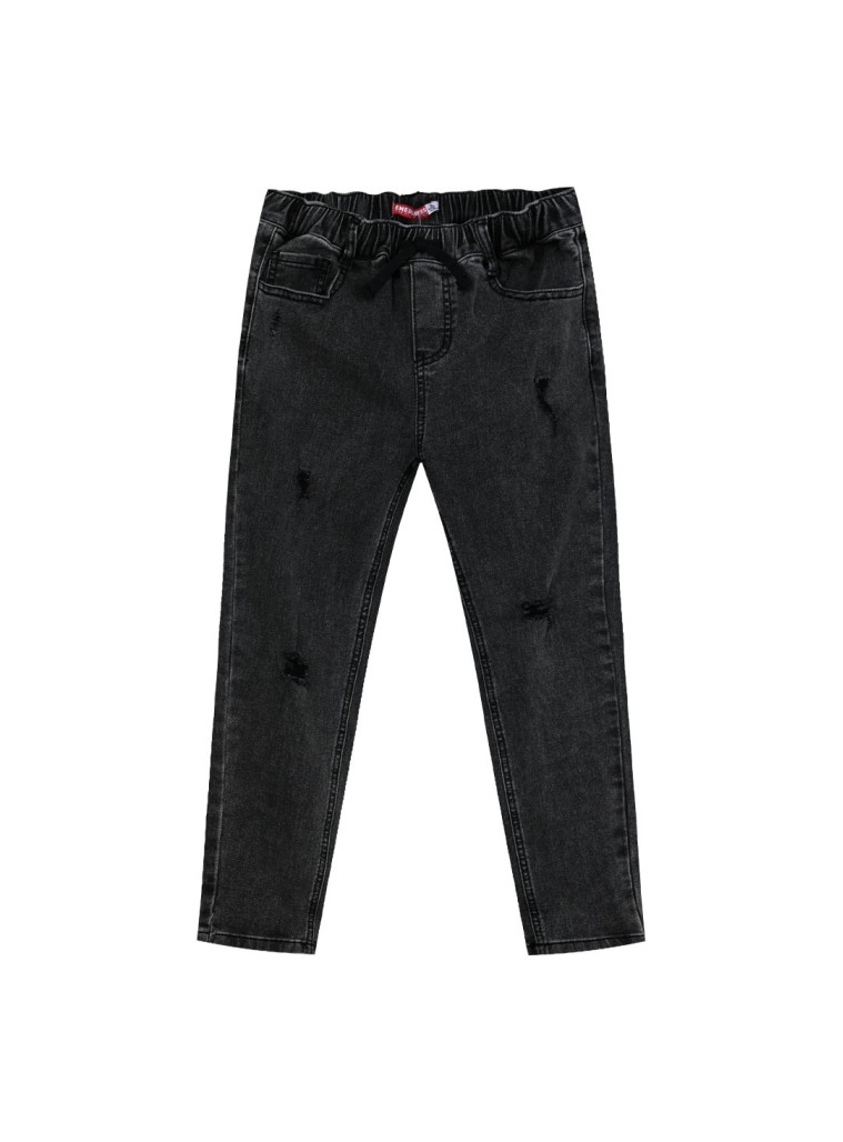 Boy΄s jean pants with rips | GREY DENIM