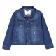 Boy΄s light, jean jacket with distressed effects | BLUE DENIM