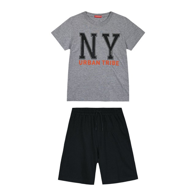 Παιδικό σετ μακό 2 τεμάχια με τύπωμα για αγόρι | ΜΑΥΡΟ