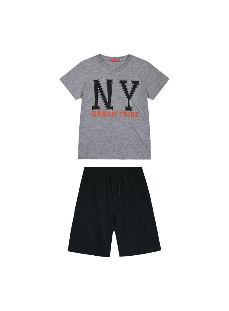 Παιδικό σετ μακό 2 τεμάχια με τύπωμα για αγόρι | ΜΑΥΡΟ