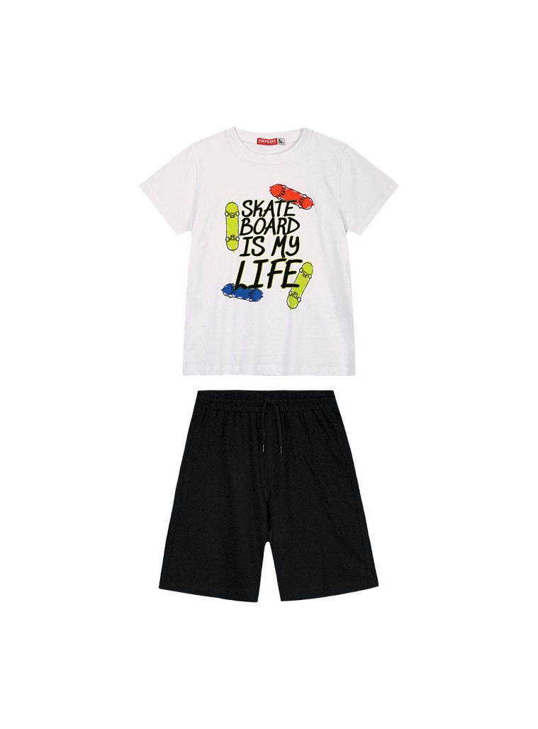 Παιδικό σετ μακό 2 τεμάχια με τύπωμα για αγόρι | ΜΑΥΡΟ