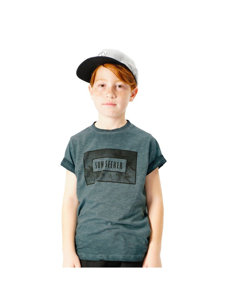 Μακό κοντομάνικη μπλούζα με τύπωμα για αγόρι | ΠΡΑΣΙΝΟ ΤΟΥ ΔΑΣΟΥΣ