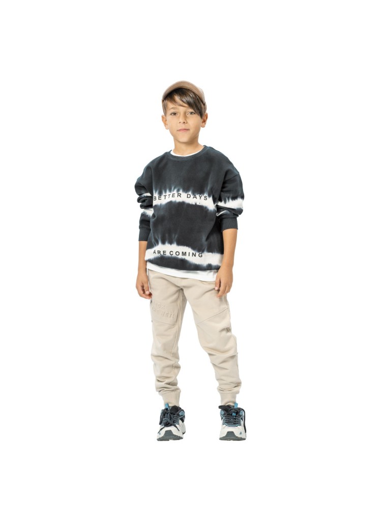 Παντελόνι φόρμας με ανάγλυφο και τύπωμα  για αγόρι | ΑΜΜΟΣ