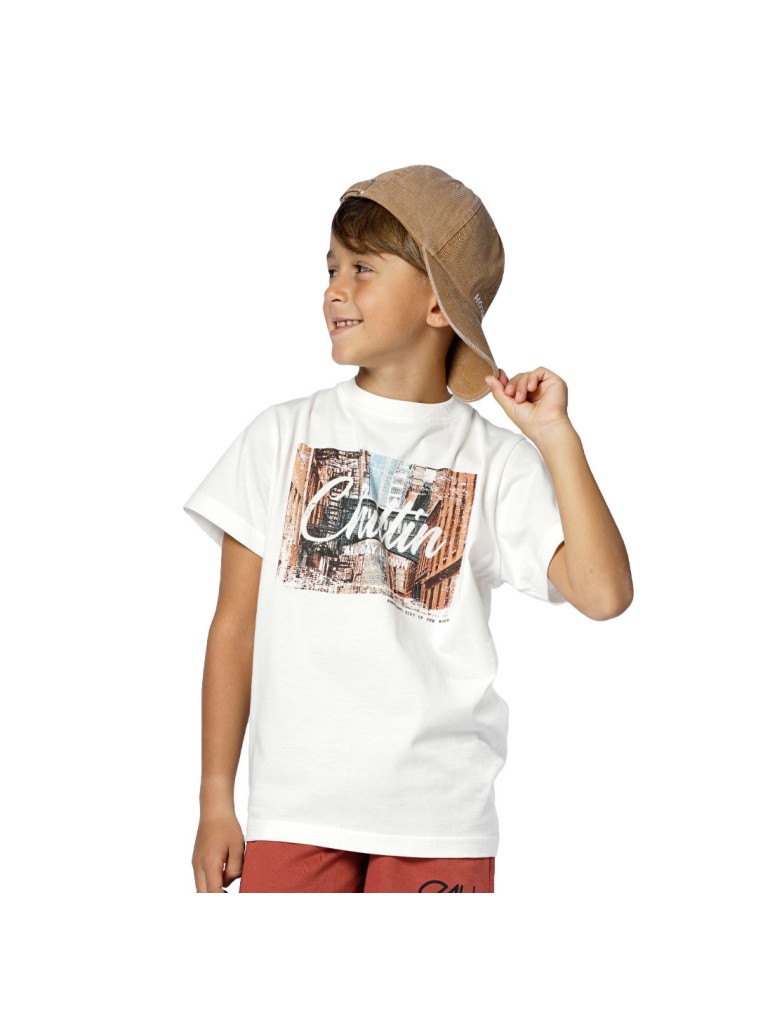 Κοντομάνικη μπλούζα με τύπωμα για αγόρι | ΕΚΡΟΥ