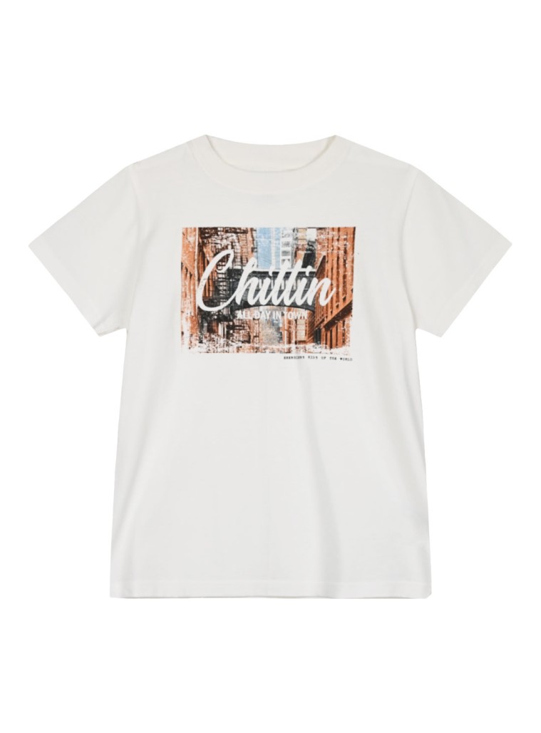 Κοντομάνικη μπλούζα με τύπωμα για αγόρι | ΕΚΡΟΥ