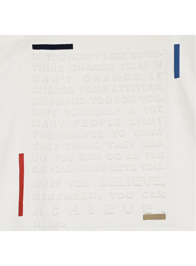 Κοντομάνικη μπλούζα με ανάγλυφο τύπωμα για αγόρι | ΕΚΡΟΥ