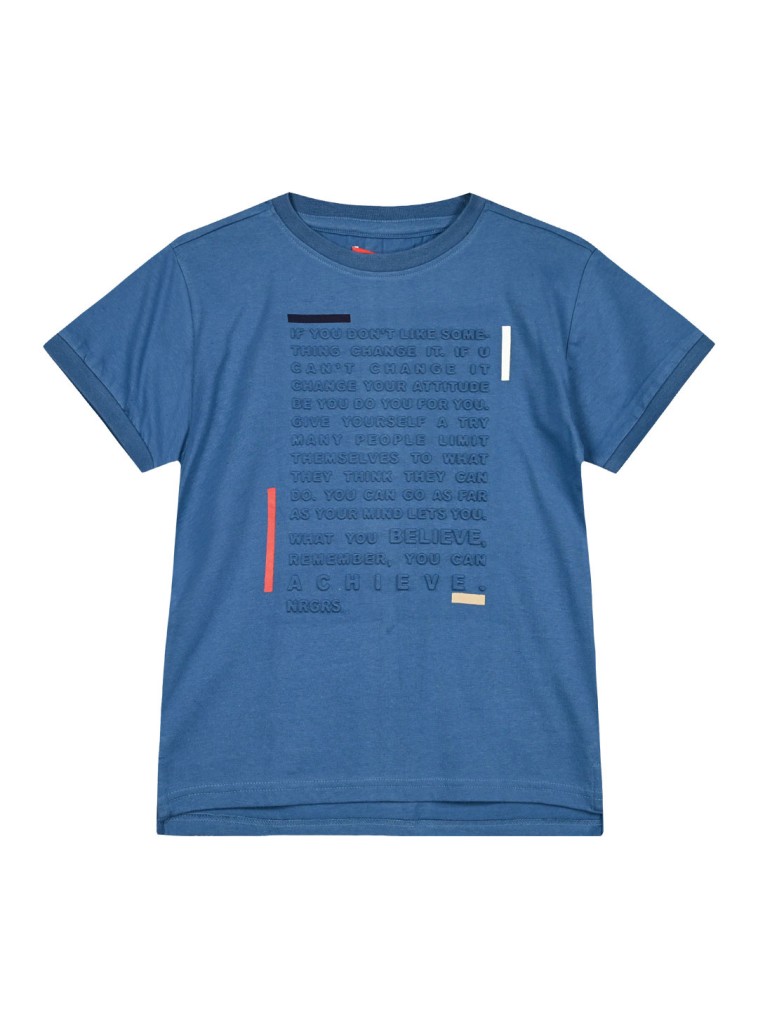 Κοντομάνικη μπλούζα με ανάγλυφο τύπωμα για αγόρι | ΑΚΟΥΑ