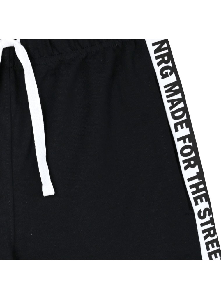 Βερμούδα με τυπωμένα ένθετα για αγόρι | ΜΑΥΡΟ