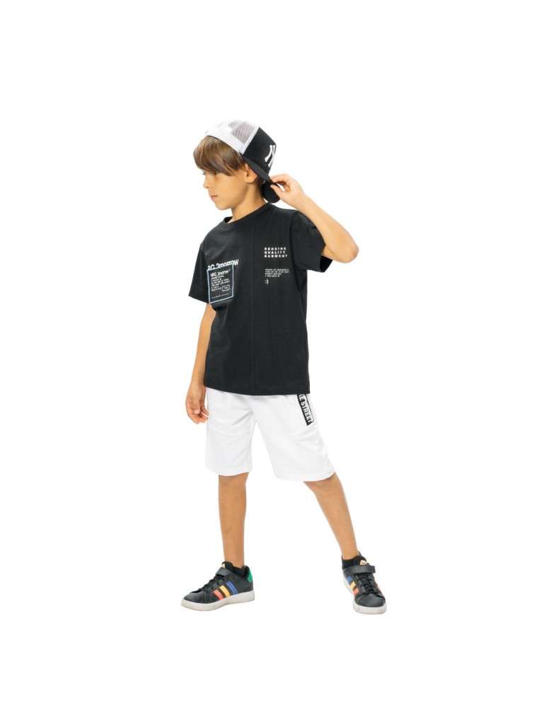 Βερμούδα με τυπωμένα ένθετα για αγόρι | ΛΕΥΚΟ